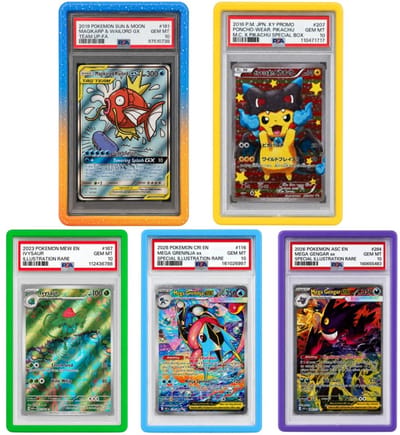 5 Stuks PSA Slab Guards - Slab Protector - TCG Beschermhoes Bumper - PSA Graded Kaarten - Geschikt voor Pokemon - Gradient Bumpers - PSA Slab Guard - Slab Bumper - Trading Card Games