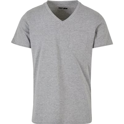 DEF - V-neck Heren T-shirt - S - Grijs