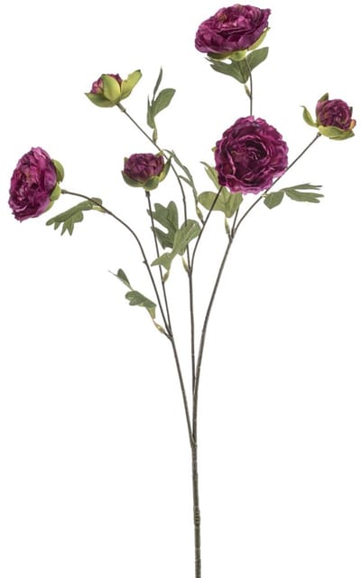 Emerald - Kunstbloem Ranonkel 78cm paars - Kunstplant voor binnen