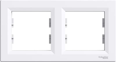 Schneider Electric ASFORA Serie - Dubbele Horizontale Frame - Wit - BRS