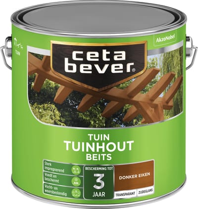 Cetabever - Tuinbeits Tuinhout Transparant - Donker Eiken - 2,5 L