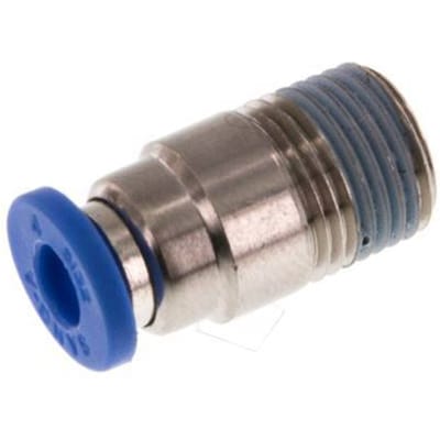 4mm x R1/8'' Messing/PA 66 Insteekfitting buitendraad Binnenzeskant NBR [5 Stuks]