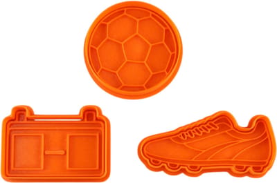 Uitsteekvormpjes voetbal – Koekjes Uitstekers – stempel voor deeg fondant klei – Cookie Cutter - WK & EK - Wedstrijd set