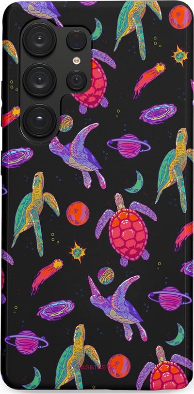 Casetastic Hoesje Geschikt voor Samsung S25 Ultra - Stijlvolle Beschermende Duo-layer Case - Astro schildpad