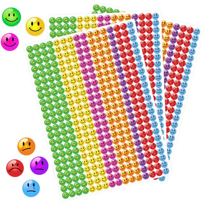 Beloningsstickers Smiley - 1104 Smiley Stickers met Emoties - Feedback Stickers