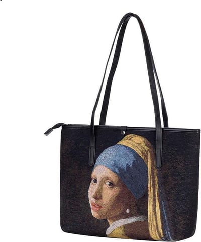 Signare - College tas - Gobelinstof - Schoudertas - Meisje met de parel - Girl with Pearl Earring - Johannes Vermeer