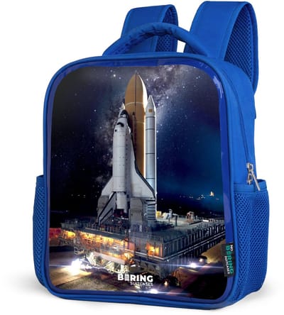 NoBoringSuitcases.com® - Rugzak blauw - Schooltas jongens - Spaceshuttle die kan opstijgen - Kinder rugtas jongen - Boekentas kind - Kinderrugzak voor school - Schoolrugzak