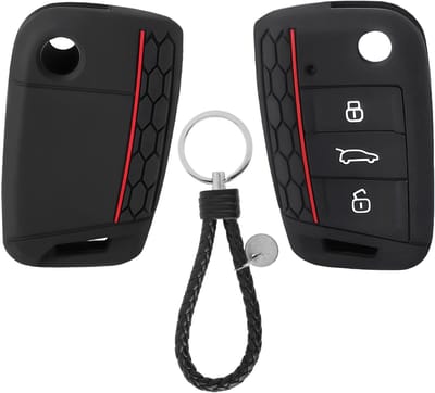 Siliconen Sleutelcover voor VW Golf 7, Keychain en Accessoires voor 3 Sleutels, Bescherming en Stijl voor Auto Sleutels