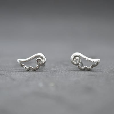 Gading® zilveren Oorknoppjes - meisjes dames Oorknoppen met Vleugel - 8mm-5mm - Zilver 925