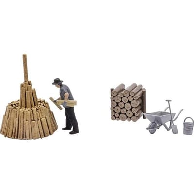 Busch 79941 H0 ACTION set: Houten lagen figuren