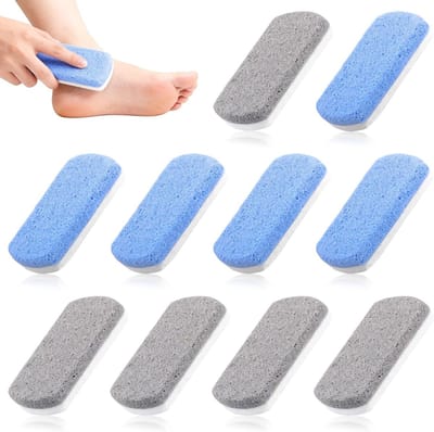 Dubbelzijdige puimsteen voor voetverzorging - 10 stuks voor het verwijderen van dode huid, eelt en nagelriemen