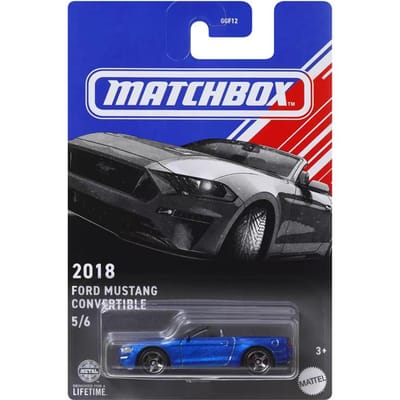 Boîte Matchbox Ggf12-D Ensemble Muscle Cars - Chevrolet Ford Cadillac Volkswagen 1:64 Modèles de Véhicules en Alliage Moulé sous Pression, Cadeau Jouet Pour Enfants blue