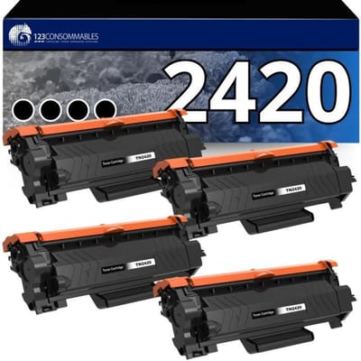 Tonercartridges - Brother - TN2420 TN2410 - Zwart - Pak van 4 - 3000 pagina's per cartridge