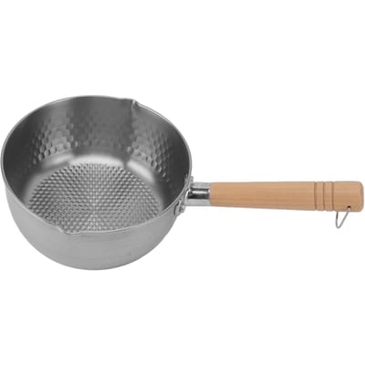 Casserole Acier Inoxydable Antiadhésif Casserole à Nouilles Multiusage Casserole Électrique avec Long Manche en Bois 18CM; 3L