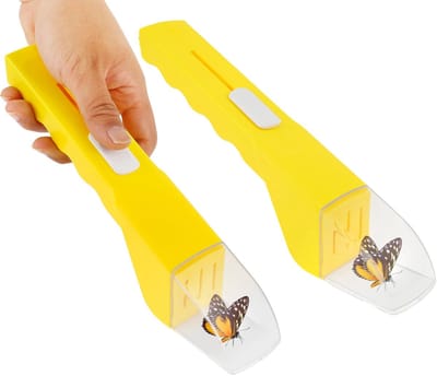 2-stuks Insectenvanger - Draagbare spinnenvanger - Val voor levende insecten - Comfortabel handvatontwerp - Draagbaar en herbruikbaar - Eenvoudig te gebruiken - Geschikt voor het vangen van insecten in huis, tuin en buitenshuis - Geel