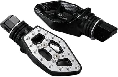 Motorfiets Voetsteunen - Universele Steunen - Comfortabel Rijden - Bredere Pedaaloppervlak - 240 g - Zwart