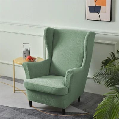 Jacquard Oorfauteuilhoes Stretch Oorfauteuilhoezen Effen Kleur Relax Sofa Beschermhoezen met Zitkussenhoes Woonkamer