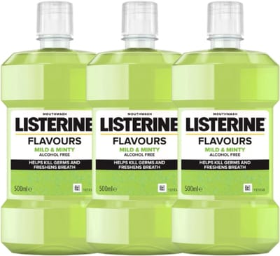 Listerine Mild & Minty Mondwater - 3 x 500 ml
