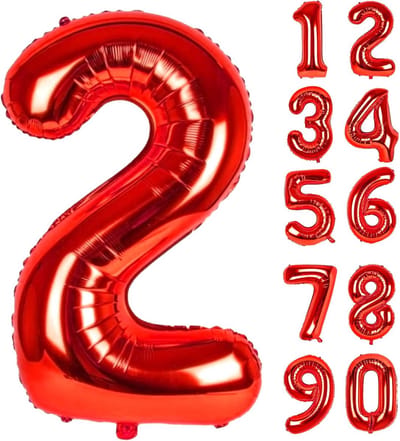 XXL Cijfer Ballon 83cm Folie Heliumballon Verjaardag Decoratie Nummer 0-9