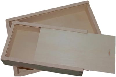 Houten Krat - Opbergkist - Hobby Opslag - Massief Hout - 37x27x5cm - Natuurlijk
