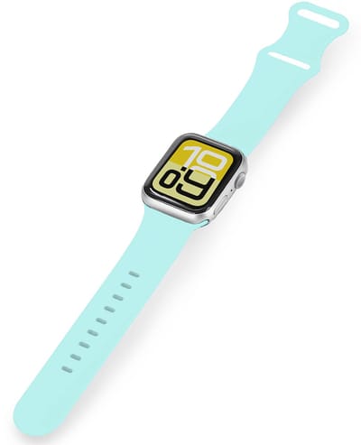 Horloge Bandje Geschikt voor Apple Watch 1, 2, 3, 4, 5, 6, 7, 8, 9, SE - 38/40/41 mm Bandje Siliconen Polsband - Siliconen Bandje Smartwatch - Mint
