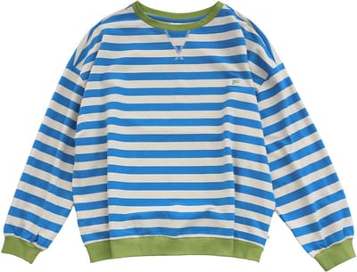 Your Wishes - Stripe French Knit Sweater Mom - French Blue - Maat S