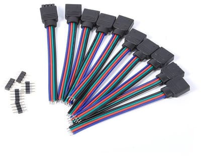 LED Strip Socket Kabel voor RGB 4 Pin Male Female Aansluitingen - 10 Stuks SMD Verlichting voor 3528 en 5050 LED Strips