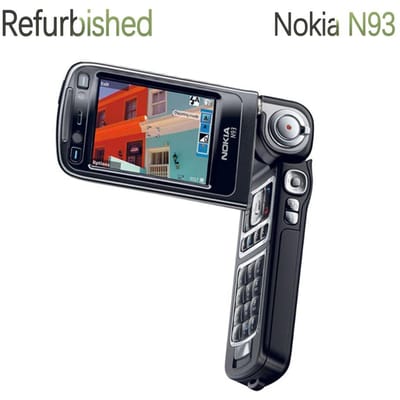Gerenoveerde Nokia Originele Nokia N93 3G Mobiele Telefoon Met 1 SIM Simple Set zilver