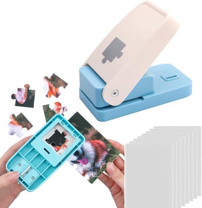 Puzzel Maker Machine - Puzzel Snijder - Handgemaakte Knutselprojecten - Inclusief 20 Zelfklevende Foam Velletjes