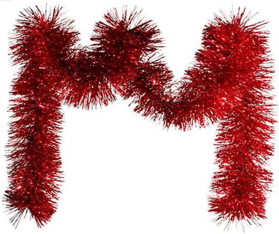 Kerstkrans 2m L.15cm - Plastic - Rood - Rouge - SILUMEN