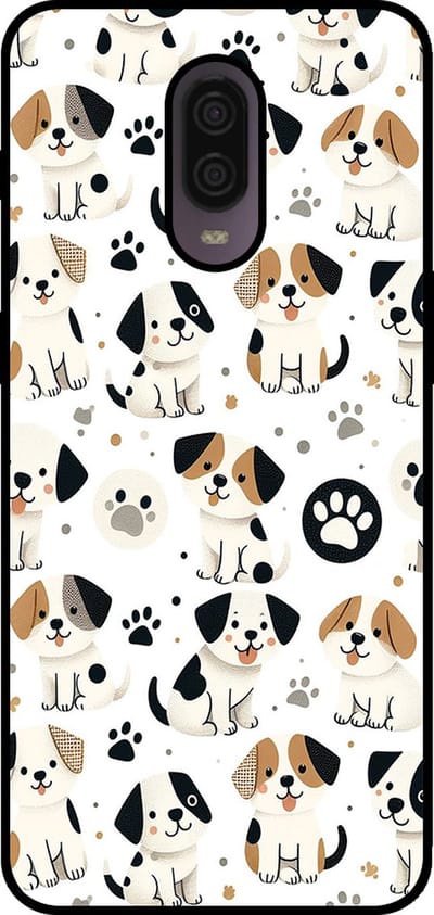 Smartphonica Telefoonhoesje Geschikt voor OnePlus 6T met honden opdruk - TPU backcover case dog design geschikt voor OnePlus 6T