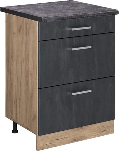Vicco R-Line Keukenonderkast – 60 cm WB Antraciet Zwart beton