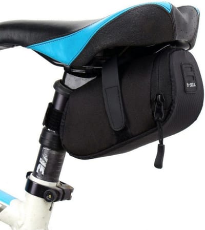Fietszadeltas, multifunctionele fietstas, mountainbike racefiets zadeltas fietstas, gebundelde fietszadeltas, geschikt voor mountainbike racefiets mobiele telefoon sleutel handschoenen - zwart - 16*8*9cm