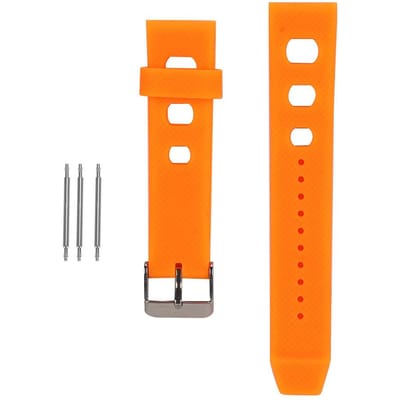 20 mm horlogebandje van siliconen met gesp, waterdicht en zweetbestendig.(Oranje ) oranje