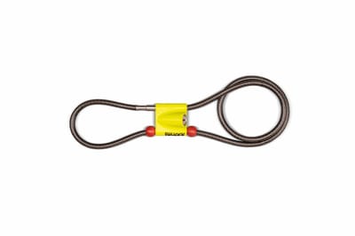 Bullock Dual Kabelslot - Voor fiets, scooter, fatbike, bakfiets of motor - Lengte 120cm - Ø10mm - Dubbele vergrendeling - Rubberen coating