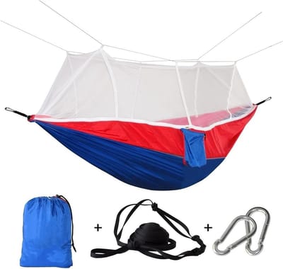 Hangmat Stoel - Schommelstoel Buiten - Ontspannen Buiten - Voor Twee Personen - 260 x 140 cm - Blauw