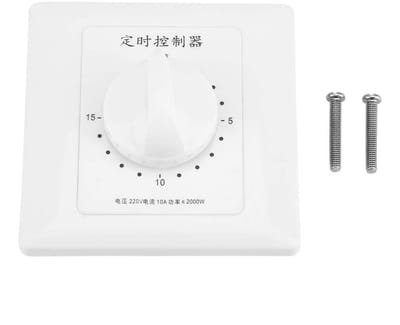 Allecto - Mechanische Keukentimer - Waterpomptimer - 15 Minuten Timer - Tijdschakelaarbediening - Geschikt voor Binnen - 220V Model