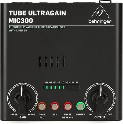 Audiofiele Voorversterker - Microfoon Versterker - Studiogeluidsopname - Vacuümbuis Technologie - 132 x 61 x 135 cm - Zwart