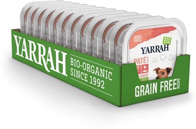 12x Yarrah Bio Hondenvoer Paté Kip & Zalm 150 gr