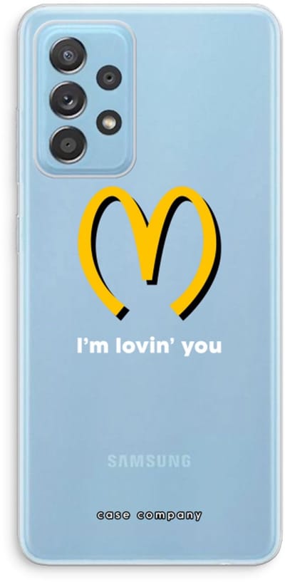 Case Company® - Hoesje geschikt voor Samsung Galaxy A73 hoesje - I'm lovin' you - Soft Cover Telefoonhoesje - Bescherming aan alle Kanten en Schermrand