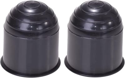 Famanu - Set van 2 nylon trekhaakafdekkappen, 50 mm, zwart, universele pasvorm