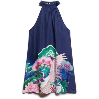 Superdry - Mouwloze mini-jurk met print - Dames - Jurken