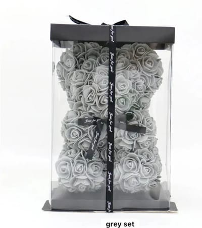 SEVENMOON - Rozen Teddy Beer Valentijn | Valentijnscadeau | Liefde | Baby | Vriendin | Kerstcadeau | Rozen beer | Ideale Cadeau | Inclusief Giftbox - 25CM