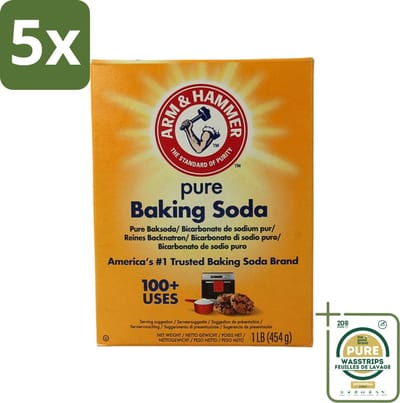 5 x Arm & Hammer - Baking Soda - Multifunctioneel - Biologisch Afbreekbaar - 454 g - Grootverpakking - Baking Soda - Arm And Hammer - Natuurlijke Baking Soda - Bakpoeder - Zuurteregelaar