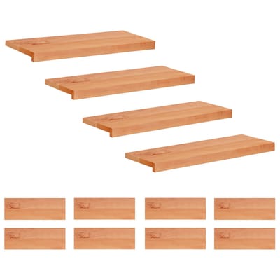 vidaXL - Traplopers - 12 - st - 70 - x - 25 - x - 2 - cm - Lak - Massief - beukenhout