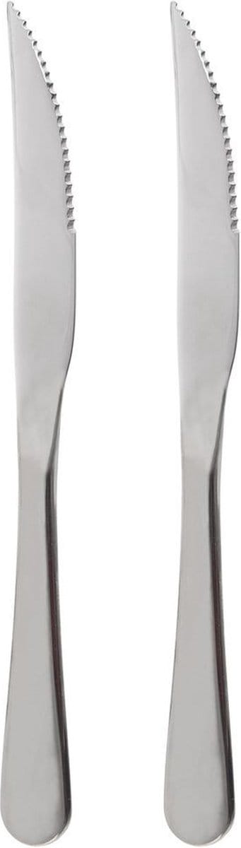 Steakmessen Edelstaal 2 stuks - Messenset - Steakmessenset - Kartelmes - Messenset - Bestek BBQ