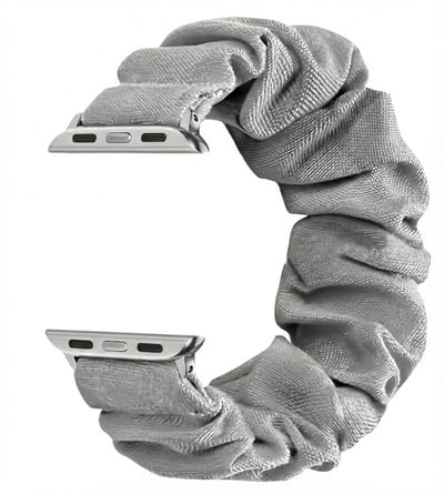 Grijs horlogebandje smartwatch dames en heren elastisch single loop zonder sluiting Geschikt voor Apple Watch 38 mm / 40 mm / 41 mm / 42 mm (serie 10 / 11) textiel band vervangende watch band