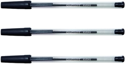 Balpen Quantore Stick zwart medium (alternatief) - 50 stuks