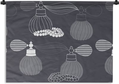 Wandkleed - Wanddoek - Parfum - Ketting - Design - 60x45 cm - Wandtapijt
