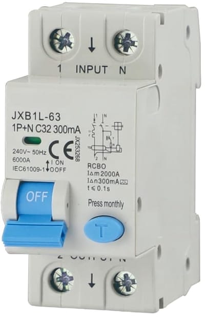 Stroomonderbreker - Aardlekschakelaar - Elektrische Installatie Beveiliging - Klasse A Differentieel - 32A 300mA 220V